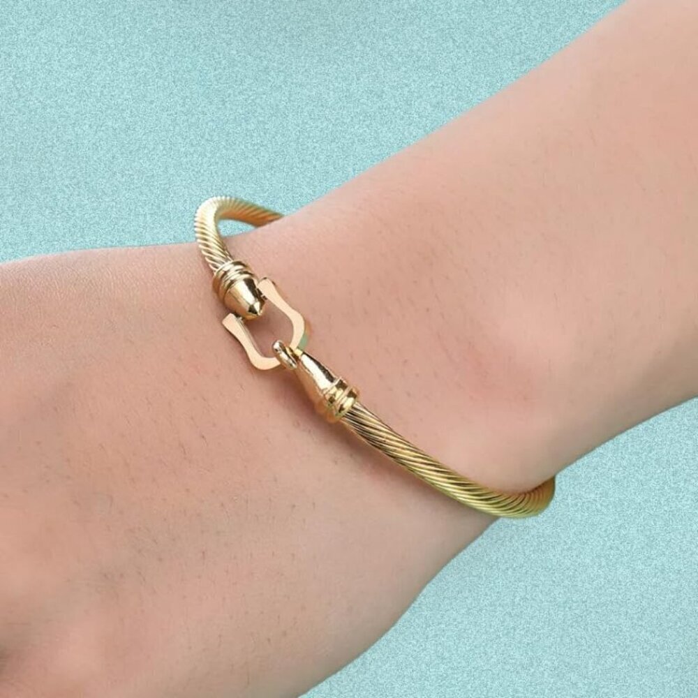 Love Friendship Bracelet Stainless Steel Gold Silver Zirconia for Women Gift - Picture 6 of 7
